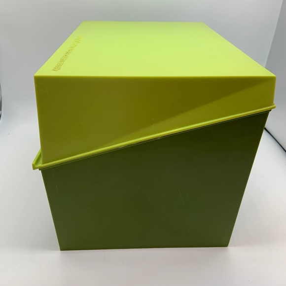 Vintage 1970s Betty Crocker Recipe Plastic Card Library Avacado Green - Picture 5 of 16